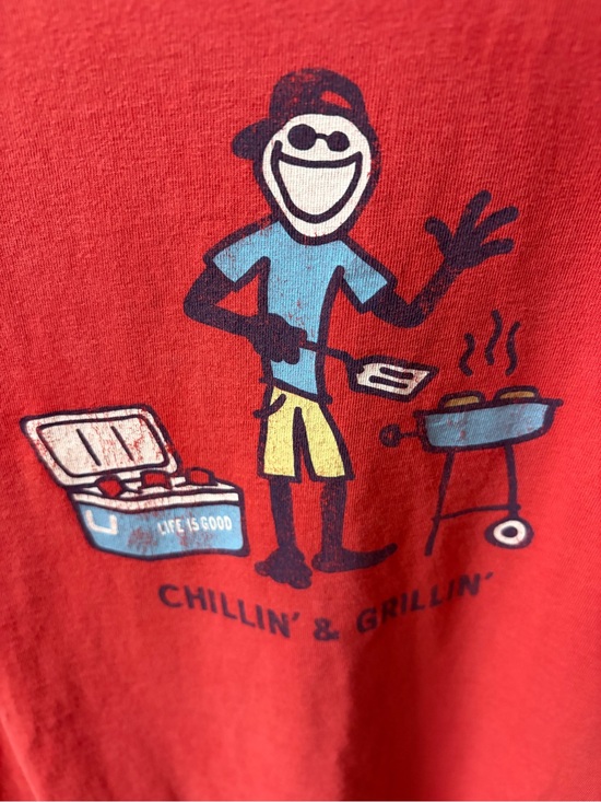 Life Is Good Other - Life Is Good Red Graphic Tee with Dark Print